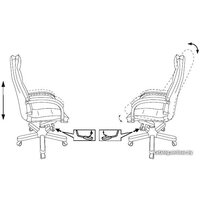 Офисное кресло Бюрократ T-9927WALNUT (слоновая кость) - Превью изображения №6 — Интернет-магазин Time-Shop