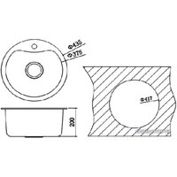 Кухонная мойка Oulin OL-357 - Превью изображения №2 — Интернет-магазин Time-Shop