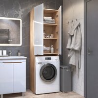  Vigo Шкаф комбинированный Grani 640 под стиральную машину (дуб золотой) - Превью изображения №3 — Интернет-магазин Time-Shop