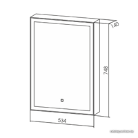  Silver Mirrors Шкаф с зеркалом Киотo 53.5х75 LED-00002357 - Превью изображения №8 — Интернет-магазин Time-Shop