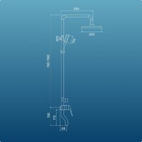 Душевая система  РМС PL7BL-009DK - Превью изображения №6 — Интернет-магазин Time-Shop