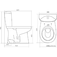 Унитаз напольный Santek Анимо (1WH302133) - Превью изображения №2 — Интернет-магазин Time-Shop