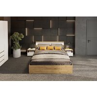 Кровать Mio Tesoro Некст 1 160x200 (дуб золотой/белый) - Превью изображения №4 — Интернет-магазин Time-Shop