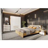 Кровать Mio Tesoro Некст 1 160x200 (дуб золотой/белый) - Превью изображения №2 — Интернет-магазин Time-Shop