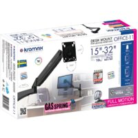 Кронштейн для монитора Kromax OFFICE-11 (черный) - Превью изображения №2 — Интернет-магазин Time-Shop