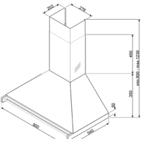 Кухонная вытяжка Smeg KD90HXE - Превью изображения №3 — Интернет-магазин Time-Shop