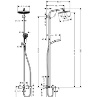 Душевая система  Hansgrohe Crometta S 240 Showerpipe [27320000] - Превью изображения №2 — Интернет-магазин Time-Shop