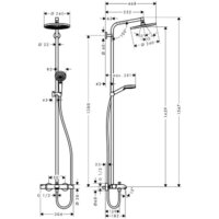 Душевая система  Hansgrohe Crometta S 240 Showerpipe [27320000] - Превью изображения №2 — Интернет-магазин Time-Shop