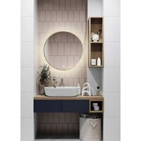 Зеркало EMZE Led с подсветкой и УФ-окантовкой D60 LED.UV.60.60.AUR (золото) - Превью изображения №2 — Интернет-магазин Time-Shop