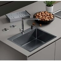 Roxen Simple 560220-55B PVD графит (с коландером и дозатором)