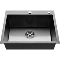 Кухонная мойка Roxen Simple 560220-55B PVD графит (с коландером и дозатором) - Превью изображения №4 — Интернет-магазин Time-Shop