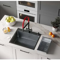 Кухонная мойка Roxen Simple 560220-55B PVD графит (с коландером и дозатором) - Превью изображения №3 — Интернет-магазин Time-Shop