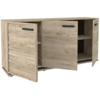 Тумба Глазов Oslo 5 (дуб серый craft/черный) - Превью изображения №2 — Интернет-магазин Time-Shop