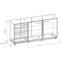 Тумба Глазов Oslo 5 (дуб серый craft/черный) - Превью изображения №3 — Интернет-магазин Time-Shop