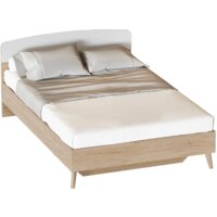 Мебельград Калагри 140 (дуб натуральный светлый/белый матовый)