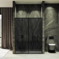 Душевая дверь MaybahGlass 195x120 MGD-1284-6 (графит/черный) - Превью изображения №3 — Интернет-магазин Time-Shop