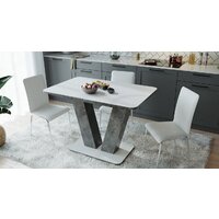 Кухонный стол Трия Чинзано тип 1 раздвижной (моод темный/стекло белое матовое) - Превью изображения №3 — Интернет-магазин Time-Shop