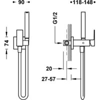 Гигиенический душ Tres Cuadro 00612301Nm - Превью изображения №2 — Интернет-магазин Time-Shop