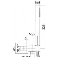 Душевой гарнитур  Paffoni Master ZDUP094NO - Превью изображения №2 — Интернет-магазин Time-Shop