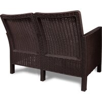 Скамейка ВПМ Ротанг 2-х местный 6199037 (темно-коричневый) - Превью изображения №3 — Интернет-магазин Time-Shop