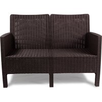 Скамейка ВПМ Ротанг 2-х местный 6199037 (темно-коричневый) - Превью изображения №2 — Интернет-магазин Time-Shop