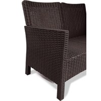 Скамейка ВПМ Ротанг 2-х местный 6199037 (темно-коричневый) - Превью изображения №4 — Интернет-магазин Time-Shop