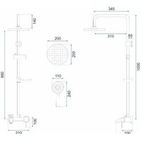 Душевая система  Rea Luis REA-P7007 (хром) - Превью изображения №8 — Интернет-магазин Time-Shop