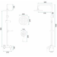 Душевая система  Rea Luis REA-P7007 (хром) - Превью изображения №8 — Интернет-магазин Time-Shop