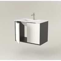  Дабер Тумба под умывальник 018 WeltWasser Deilbach 7517-70 Т18.7W.0.20Ч (белый древесный/серый/ручка черная) - Превью изображения №3 — Интернет-магазин Time-Shop