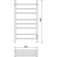 Полотенцесушитель Маргроид Ferrum Вид 10 СНШ 80x50 (латунь матовая, таймер справа) - Превью изображения №3 — Интернет-магазин Time-Shop