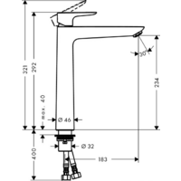 Смеситель Hansgrohe Talis E 71717000 - Превью изображения №4 — Интернет-магазин Time-Shop