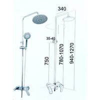 Душевая система  ЦС Гармония №2 D200 ДС0001-9 - Превью изображения №2 — Интернет-магазин Time-Shop