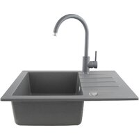 Кухонная мойка Kernau KGS A 4560 1B1D Grey Metallic - Превью изображения №4 — Интернет-магазин Time-Shop