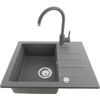 Кухонная мойка Kernau KGS A 4560 1B1D Grey Metallic - Превью изображения №5 — Интернет-магазин Time-Shop