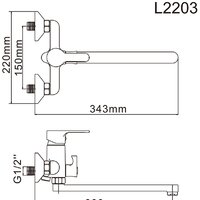 Смеситель Ledeme H03 L2203 - Превью изображения №12 — Интернет-магазин Time-Shop