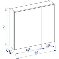  Lauter Шкаф с зеркалом Mia 60 (кашемир) - Превью изображения №3 — Интернет-магазин Time-Shop