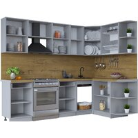 Готовая кухня Интерлиния Тренд 1.5x2.6 правая (мята/мята/дуб бунратти) - Превью изображения №3 — Интернет-магазин Time-Shop