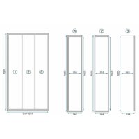 Душевая дверь Rea Alex 100 (черный/прозрачное стекло) - Превью изображения №10 — Интернет-магазин Time-Shop