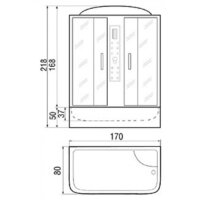 Душевая кабина River Dunay 170/80/55 ТН - Превью изображения №5 — Интернет-магазин Time-Shop