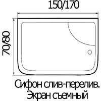 Душевая кабина River Dunay 170/80/55 ТН - Превью изображения №4 — Интернет-магазин Time-Shop