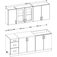 Готовая кухня Senira Вяселка 2/1 2.0м + шкаф настенный В-083 - Превью изображения №2 — Интернет-магазин Time-Shop