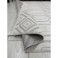 Ковер для жилой комнаты Radjab Carpet Поло Прямоугольник EN 262 12549RK (2x4, Cream) - Превью изображения №7 — Интернет-магазин Time-Shop