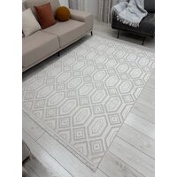 Ковер для жилой комнаты Radjab Carpet Поло Прямоугольник EN 262 12549RK (2x4, Cream) - Превью изображения №2 — Интернет-магазин Time-Shop