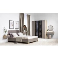 Кровать Mobi Амьен 11.44 160x200 (белый PE шагрень/веллюто капучино AG 707 ПВХ) - Превью изображения №8 — Интернет-магазин Time-Shop