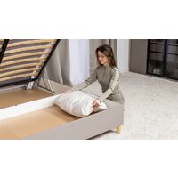 Кровать Mobi Амьен 11.44 160x200 (белый PE шагрень/веллюто капучино AG 707 ПВХ) - Превью изображения №10 — Интернет-магазин Time-Shop