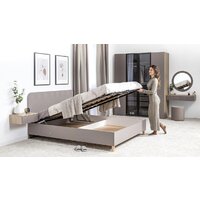 Кровать Mobi Амьен 11.44 160x200 (белый PE шагрень/веллюто капучино AG 707 ПВХ) - Превью изображения №9 — Интернет-магазин Time-Shop