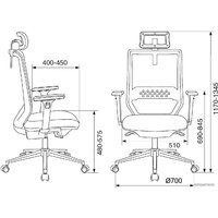 Офисное кресло Бюрократ MC-612N-H/B/418B (черный) - Превью изображения №7 — Интернет-магазин Time-Shop