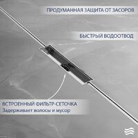 Трап/канал Lauter 21010-Q1H 2000x18 (хром) - Превью изображения №3 — Интернет-магазин Time-Shop