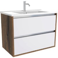 ЗОВ Тумба под умывальник Парма 90 P90LA0MWMC1A (аттик/белый матовый/алюминий)