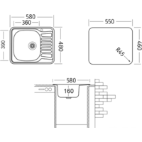 Кухонная мойка Ukinox Комфорт COM580.480 --GT6K 2L- - Превью изображения №2 — Интернет-магазин Time-Shop